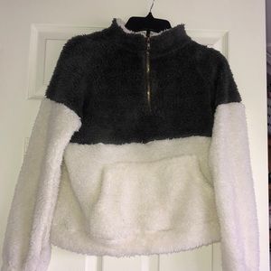 fuzzy quarter zip
